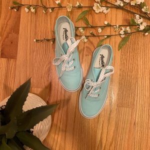 Baby blue sneakers